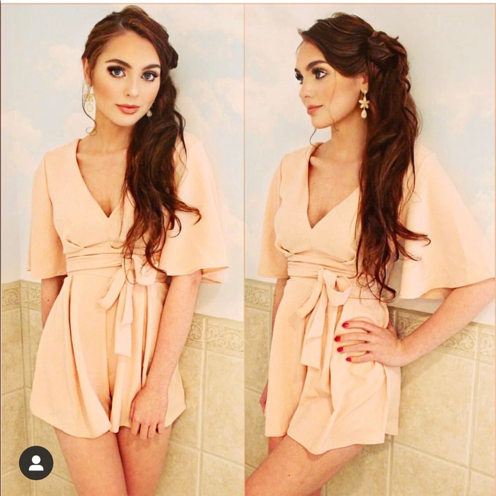 LuLu’s peach wrap romper